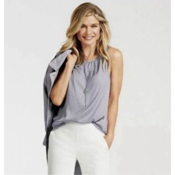 CAbi Tops - Cabi Tie Back MIST Sleeveless Blouse Top Large #5363